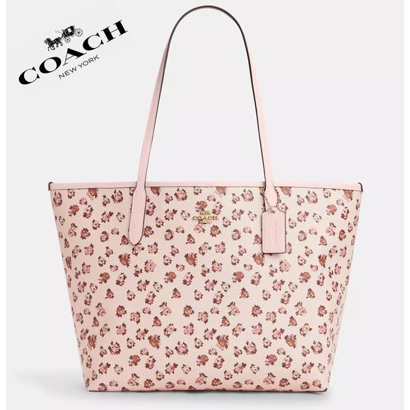 Coach Pink rosette city tote Bag - Picture 1 of 11